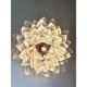 Venetian Transparent “Rondini” Murano Glass Gold Chandelier