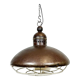 Large Brown Industrial Lamp with Iron Grid, 1960s