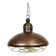 Large Brown Industrial Lamp with Iron Grid, 1960s