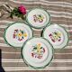 Set of 4 antique flat plates Digoin Sarreguemines Ester