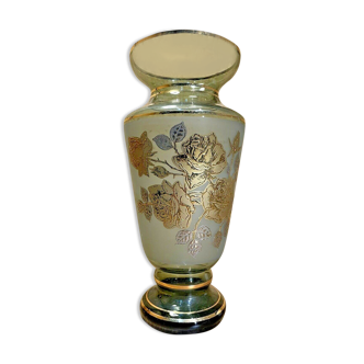 Vase ancien verrerie de boheme, czech republic, kamenicky senov