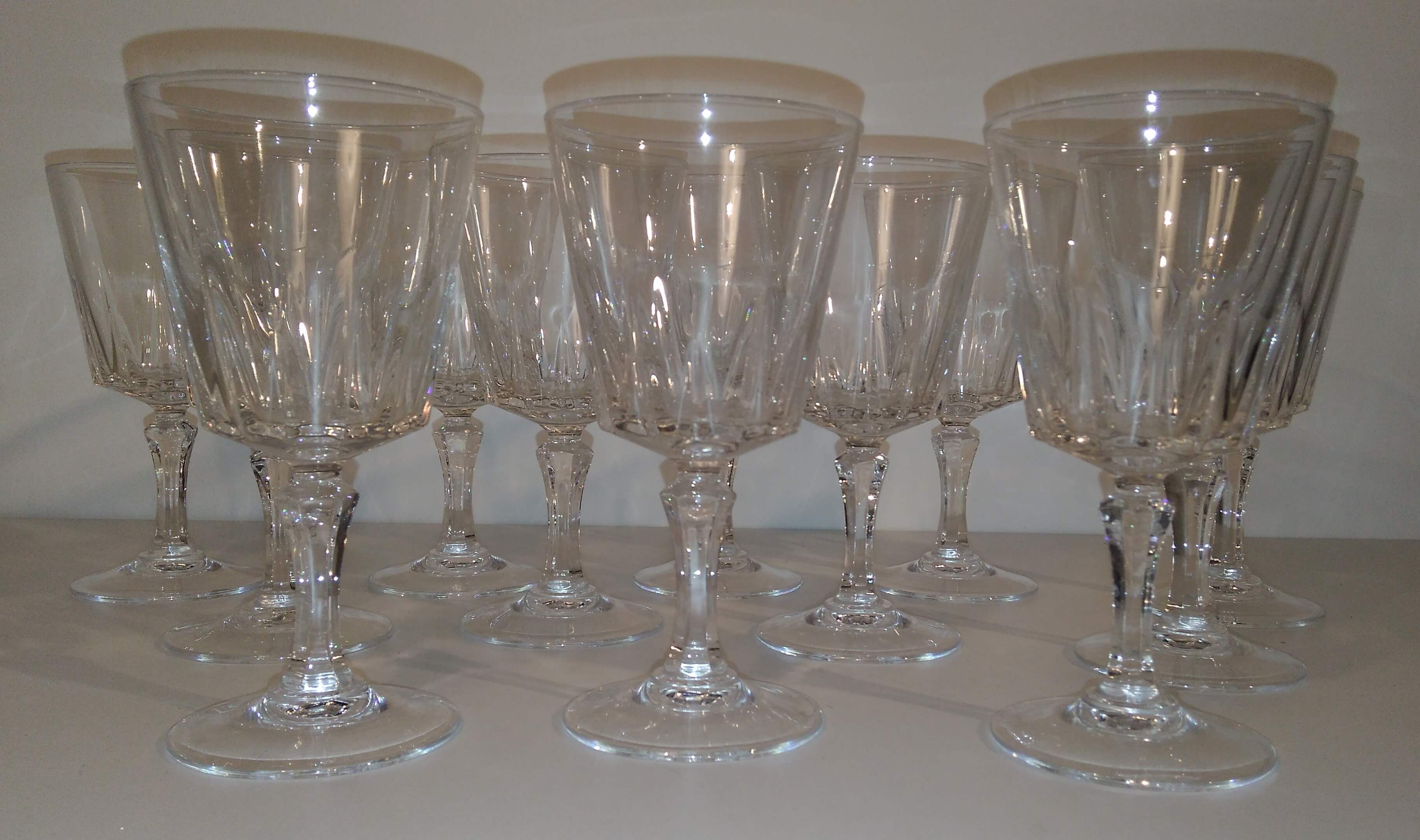 10 crystal water glasses
