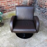 Chocolate leather design chair