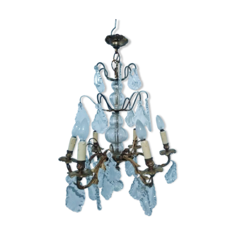 Golden bronze and pampilles chandelier