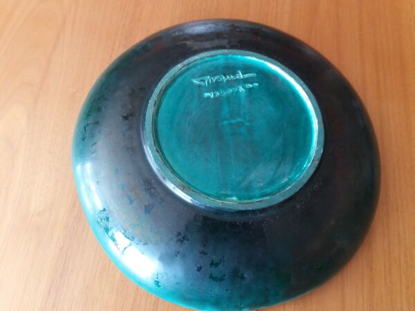 Coupe à fruit vers 1950 en céramique signé Giraud à Vallauris