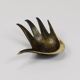 Bowl or sculptural ashtray in brass by Walter Bosse, Herta Baller, Austria, 1950s.