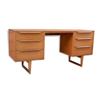 Bureau  en teck - poignées vague