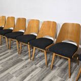 Dining Chairs by Radomir Hoffman for Ton, 1950s, Set of 8