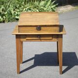 Vintage wooden writing desk, vintage wooden desk, desk secretary, wooden furniture, decoration