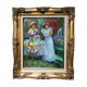 Tableau - huile sur toile : le thé au jardin