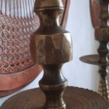 2 brass candle holders