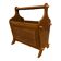 Wooden magazine rack with cane work