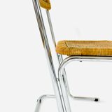 Bauhaus chaises en rotin circa 1970