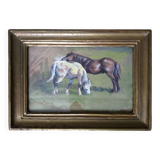 Painting, study of horses. Victor L'Homme
