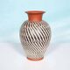 Vintage minimalist ceramic vase Wekara sgraffito