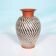 Vintage minimalist ceramic vase Wekara sgraffito