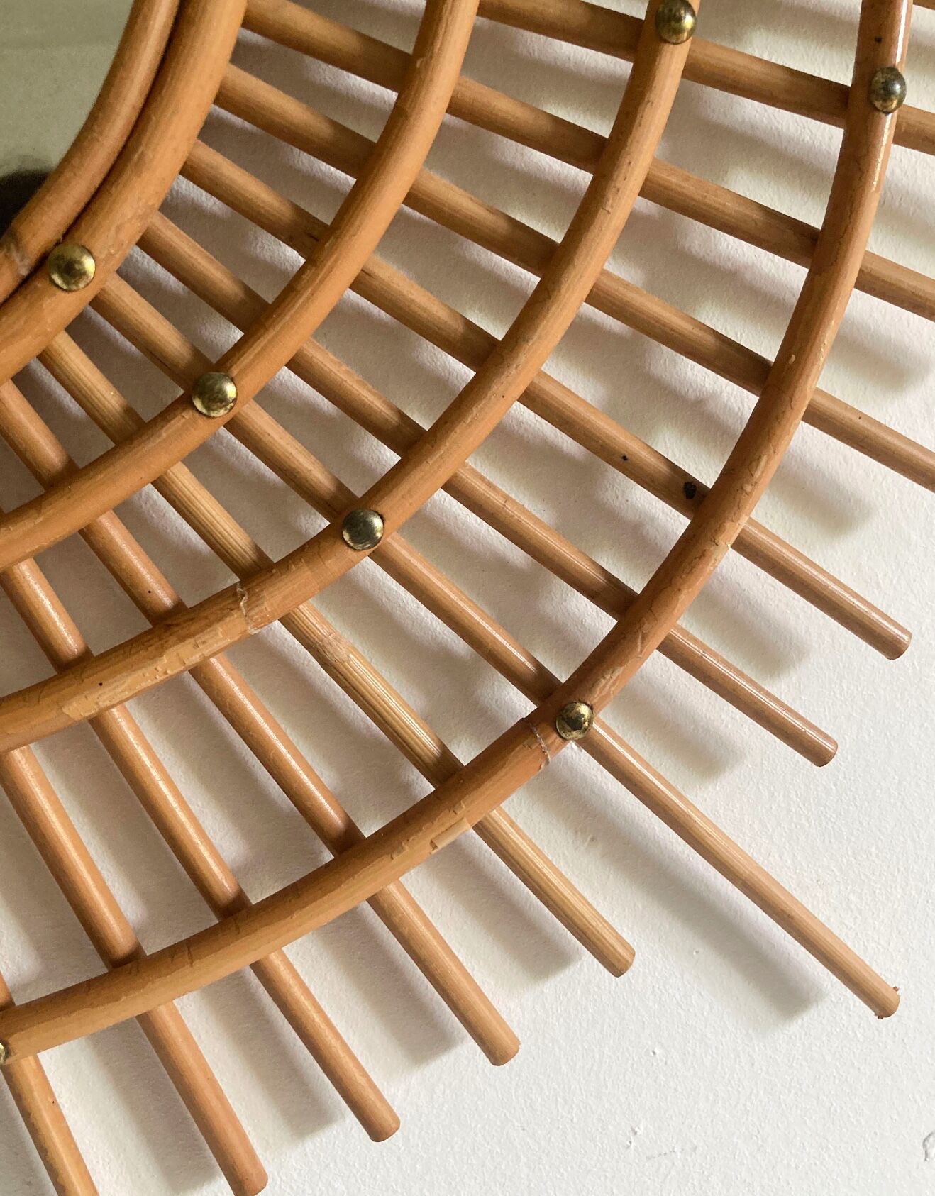 Vintage ortf rattan mirror