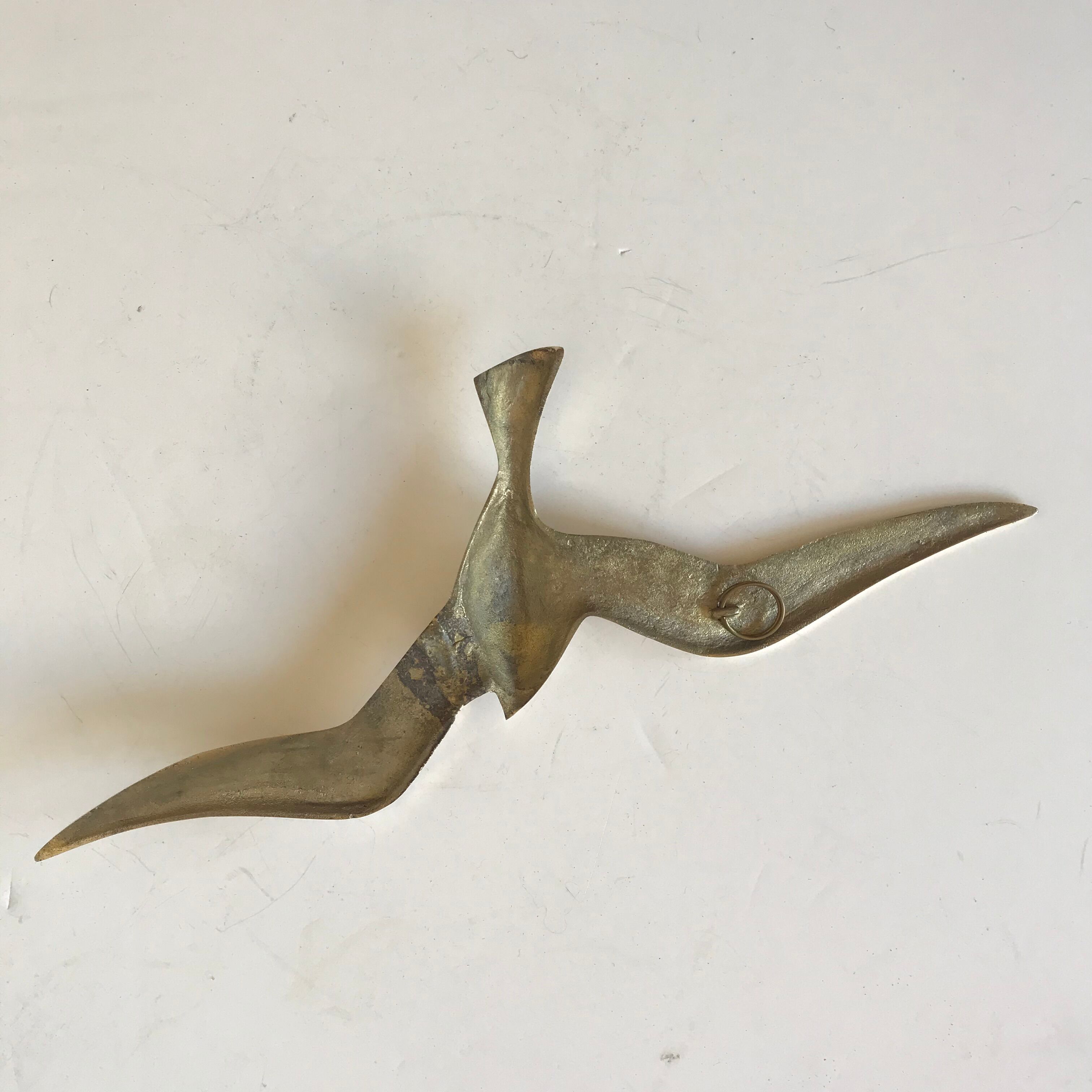 Pair of brass birds