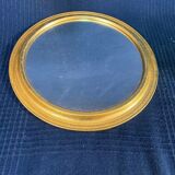 Plateau centre de table miroir vintage dorée