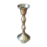 Antique brass candlestick octagonal base