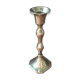 Antique brass candlestick octagonal base