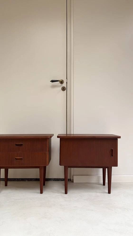Tables de chevet en teck vintage
