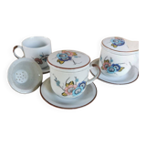 Set of 3 herbal teapots