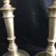 Pair of candlesticks, art nouveau, golden bronze