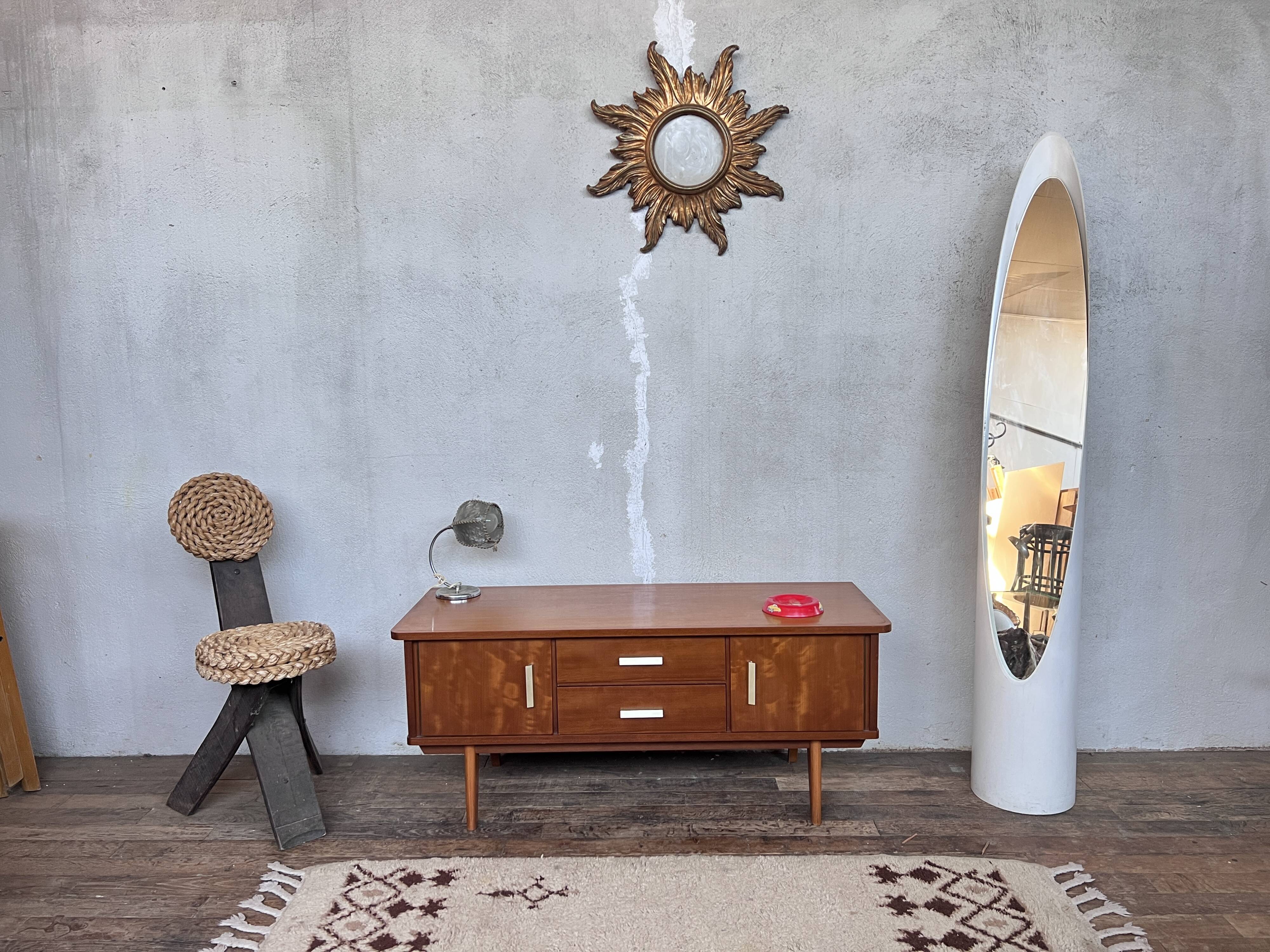 TV cabinet - hifi - vintage sideboard - teak - 50/60 - compass feet