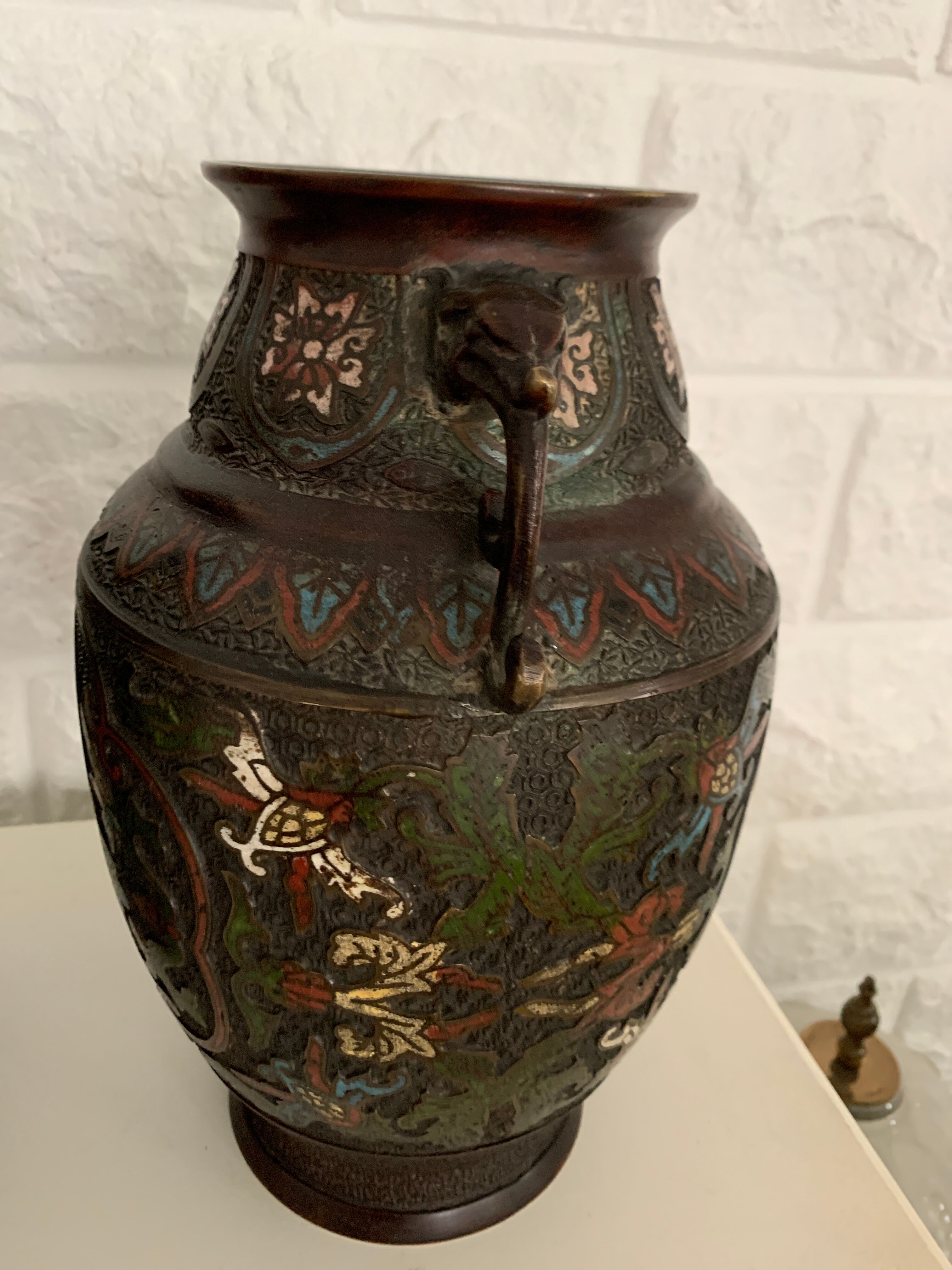 Pair of bronze vases