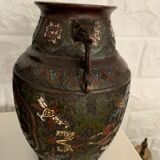 Pair of vases in monks