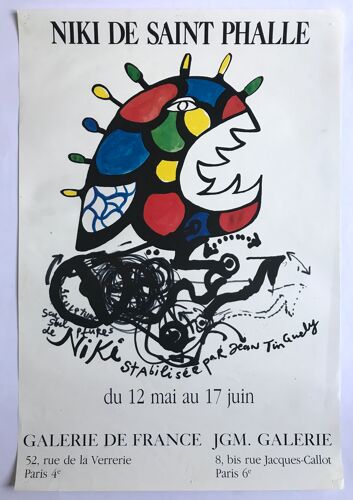 Original poster by Niki de Saint Phalle, Galerie de France / JGM, 1989