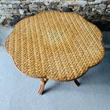 Rattan dining room: 1 table + 4 chairs