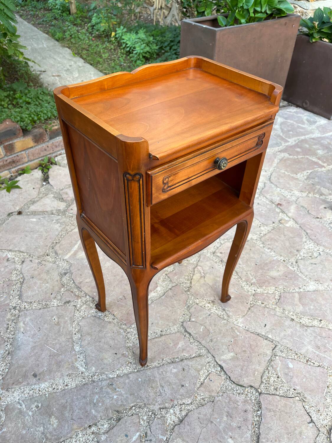 Pair of cherry bedside tables