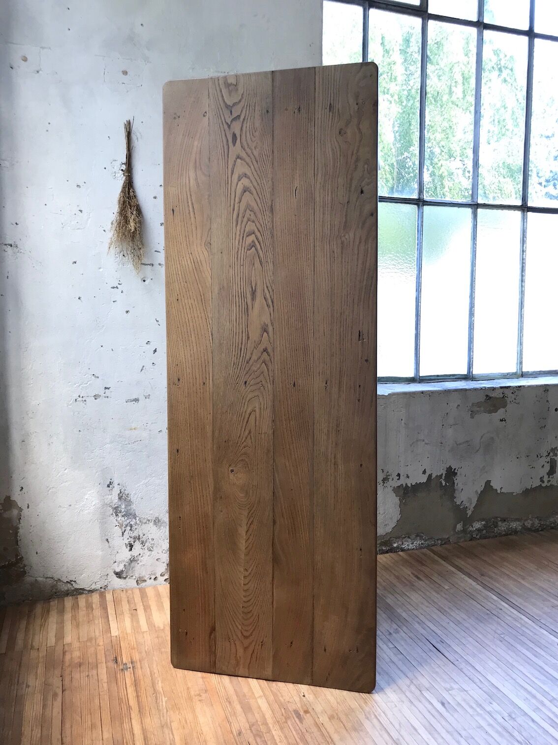 Farm table in raw wood