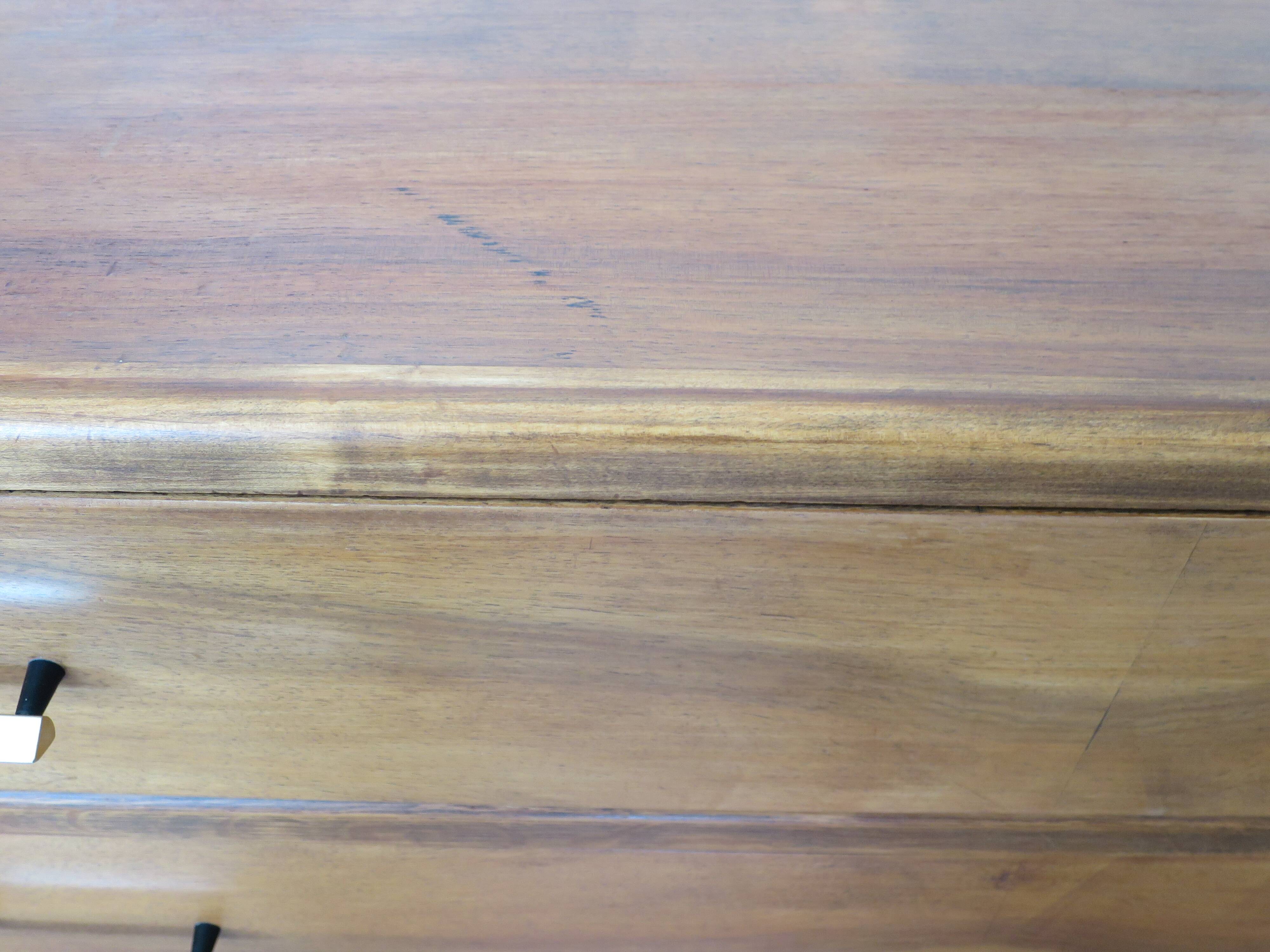 Cabinetmaker's chest of drawers - 4 drawers - golden oak - with oblique profile - compass feet - 1950