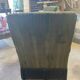 Set of two green velvet toad armchairs with fringe