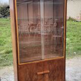 Art deco walnut showcase