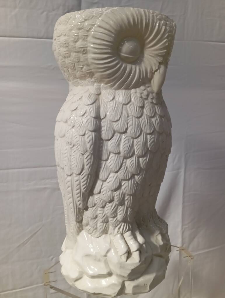 Ceramic owl umbrella stand Bassano Italy