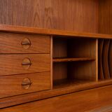 Bookcase secretary by Johannes Sorth for Nexø Møbelfabrik Bornholm, Denmark 1960s