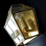 Double Wall lamp cage beveled glass