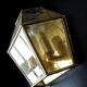 Double applique lampe cage verre biseauté