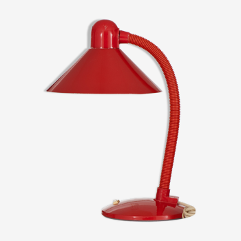 Lampe de bureau rouge vintage Aluminor