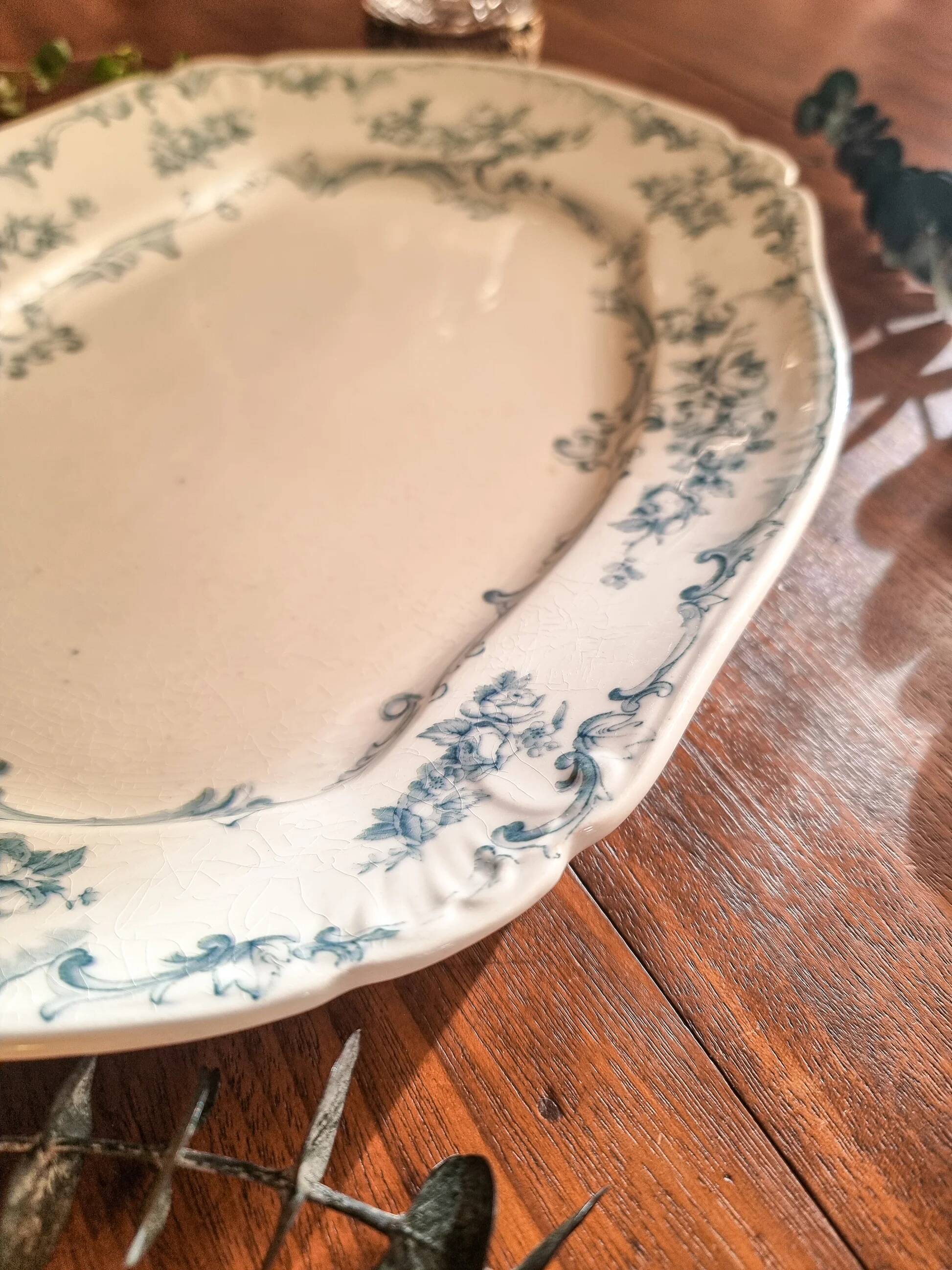 Rectangular plate in semi-porcelain