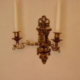 Applique murale suédoise en laiton, style milieu du siècle