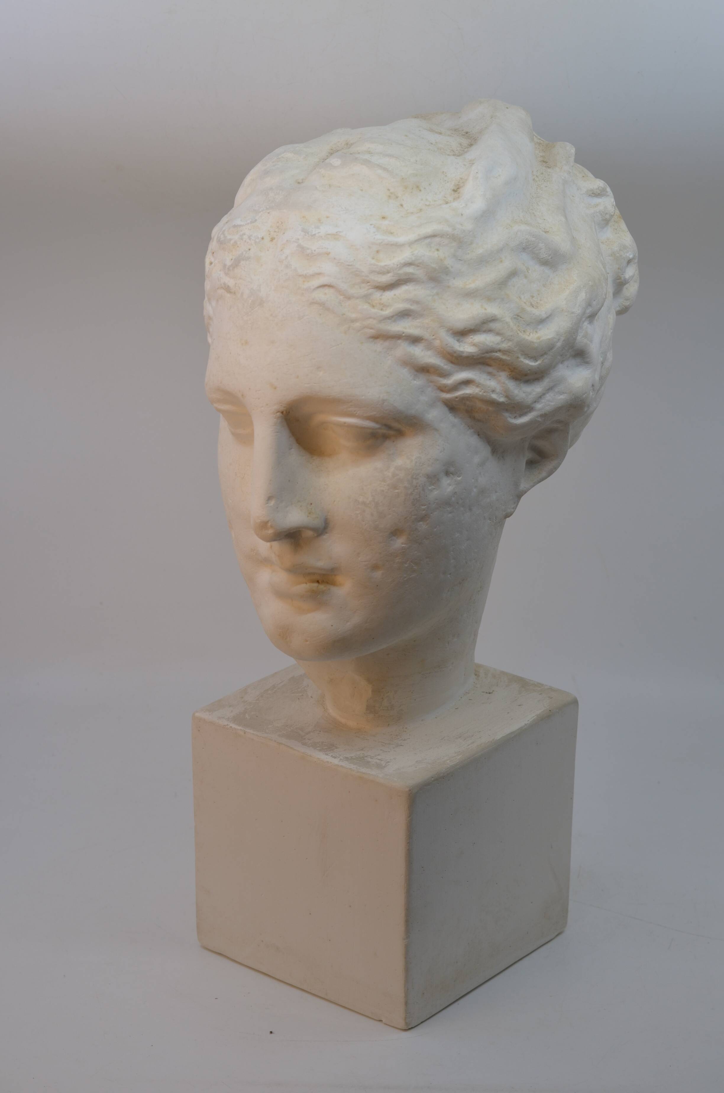 Female plaster head – antique style – decorative bust 43 cm