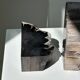 Black petrified wood bookend H17 L17 P6