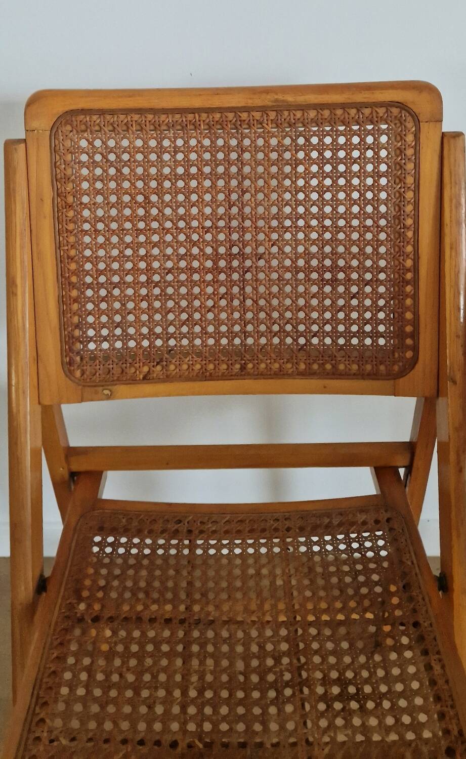 Cannage folding chair 1970