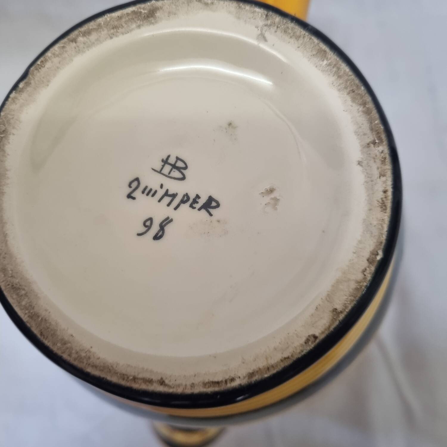 HB Henriot Quimper Brittany water jug