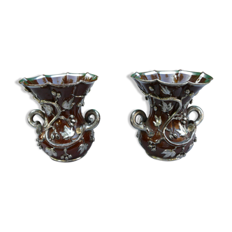 Paire de vases Langeais Charles de Boissimon XIX° siécle